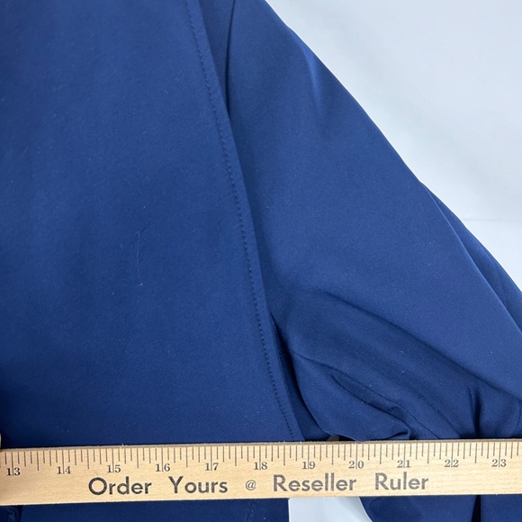 Alaska Airlines By Luly Yang Womens Size 6 Long Navy Blue Trench Coat Insulated - Picture 14 of 16